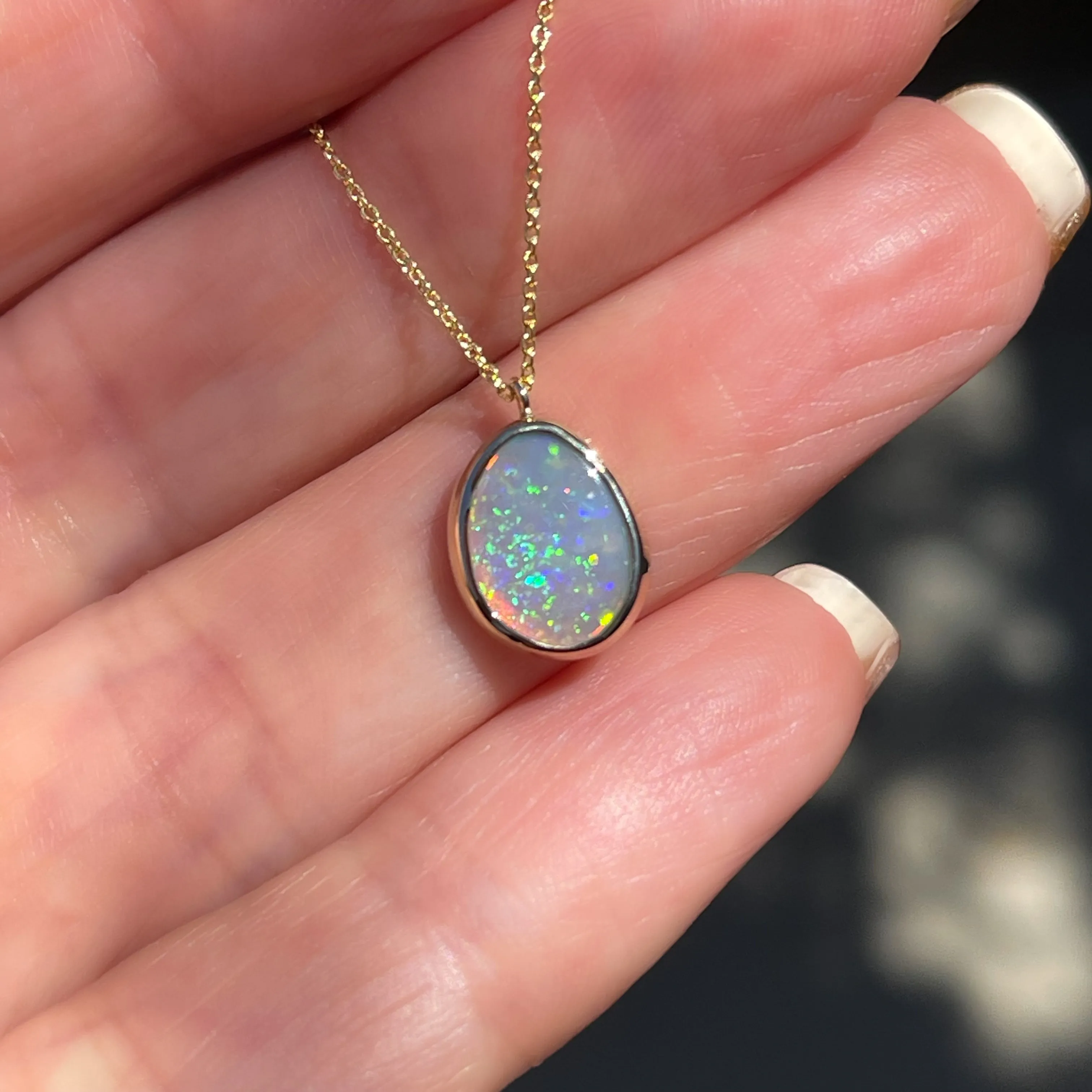 Unicorn Tear Australian Opal Necklace No. 20