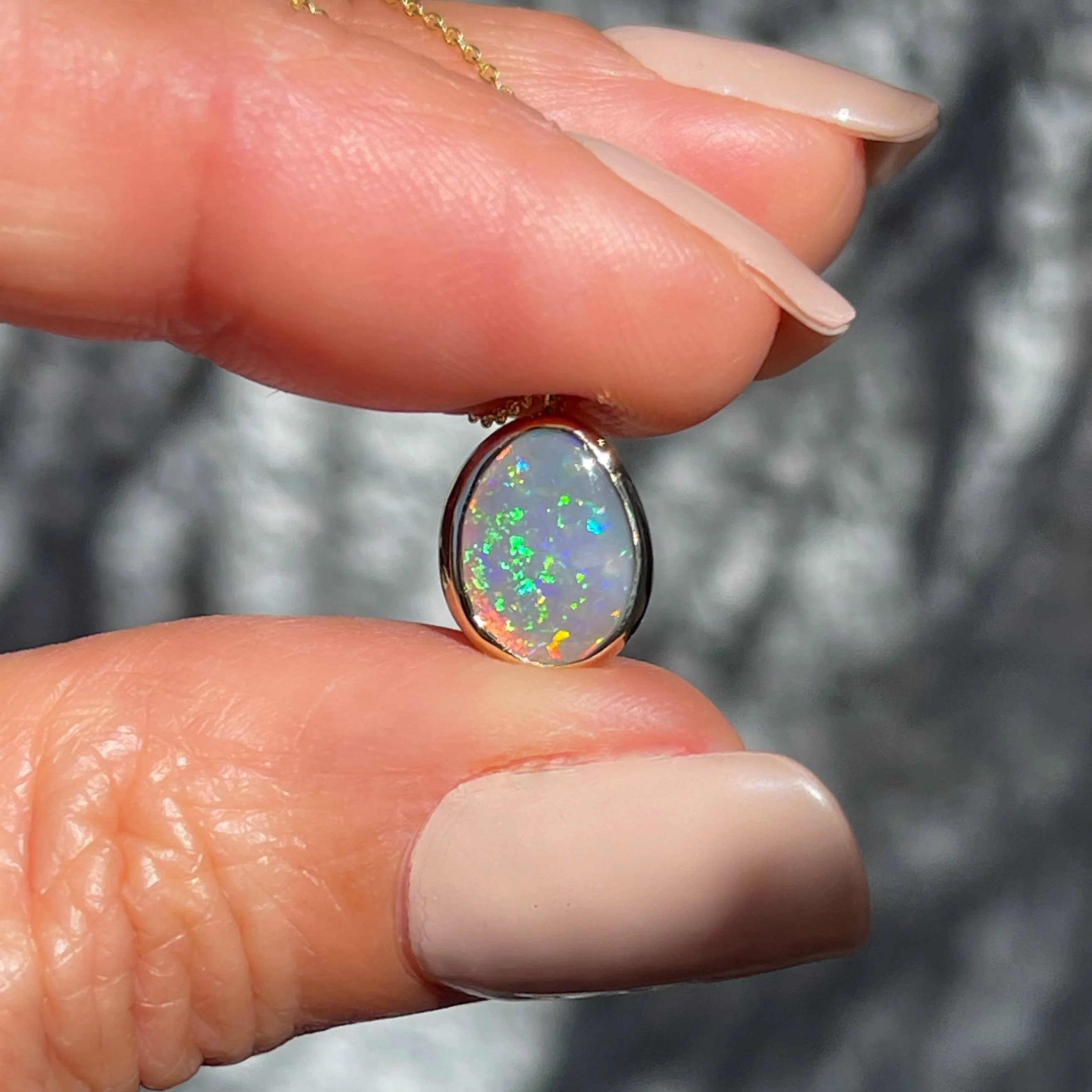 Unicorn Tear Australian Opal Necklace No. 20