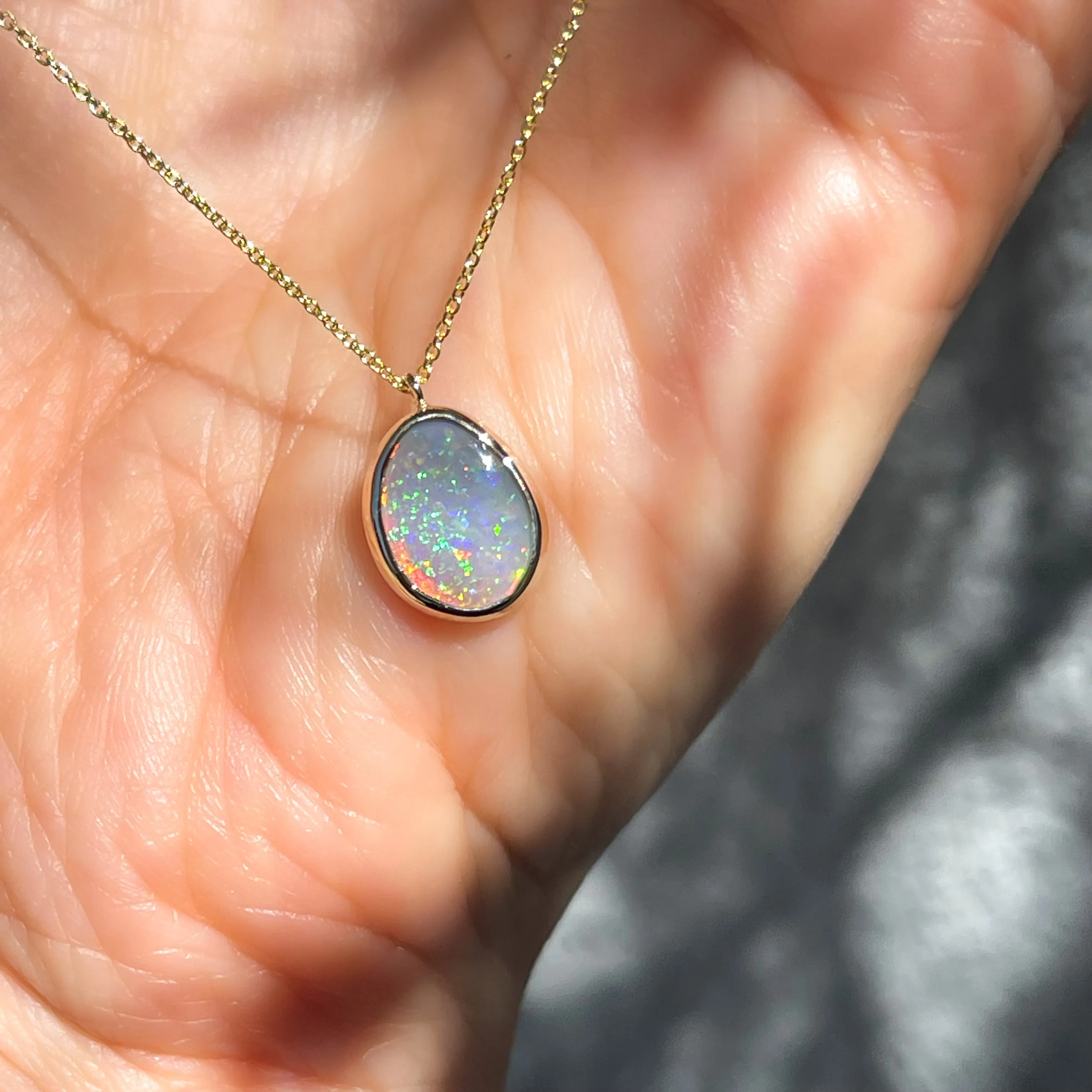 Unicorn Tear Australian Opal Necklace No. 20