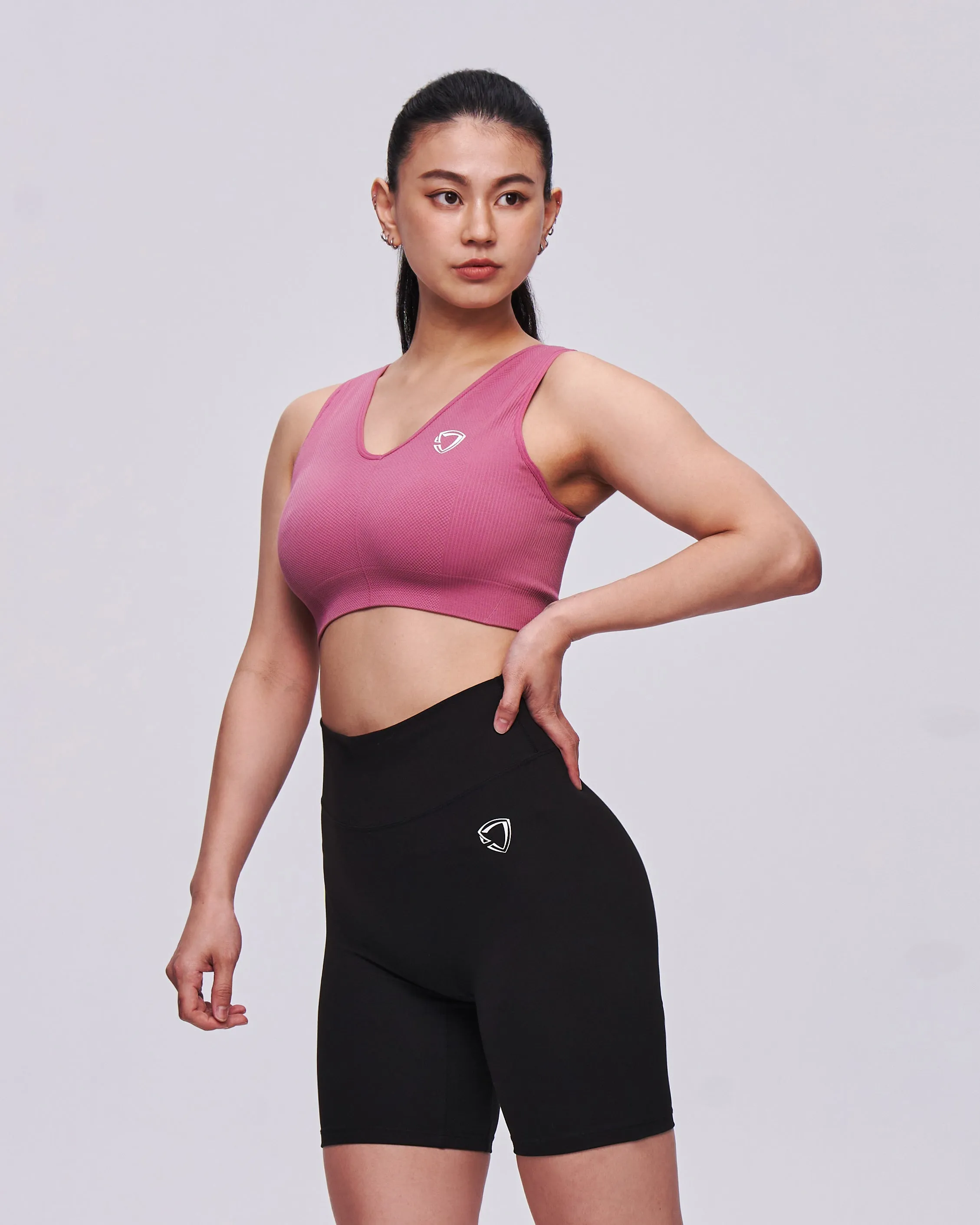 V-Neck Seamless Sports Bra