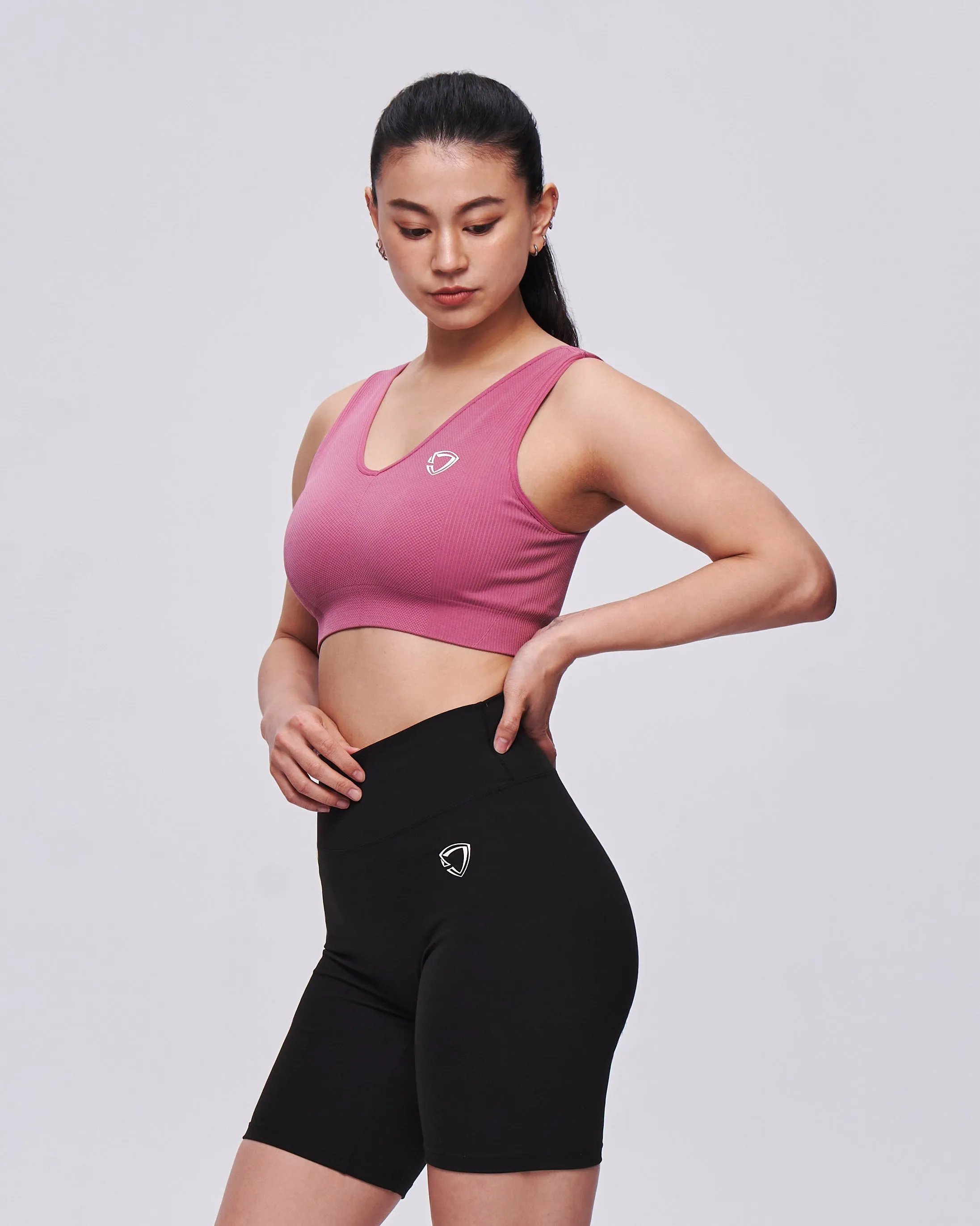 V-Neck Seamless Sports Bra