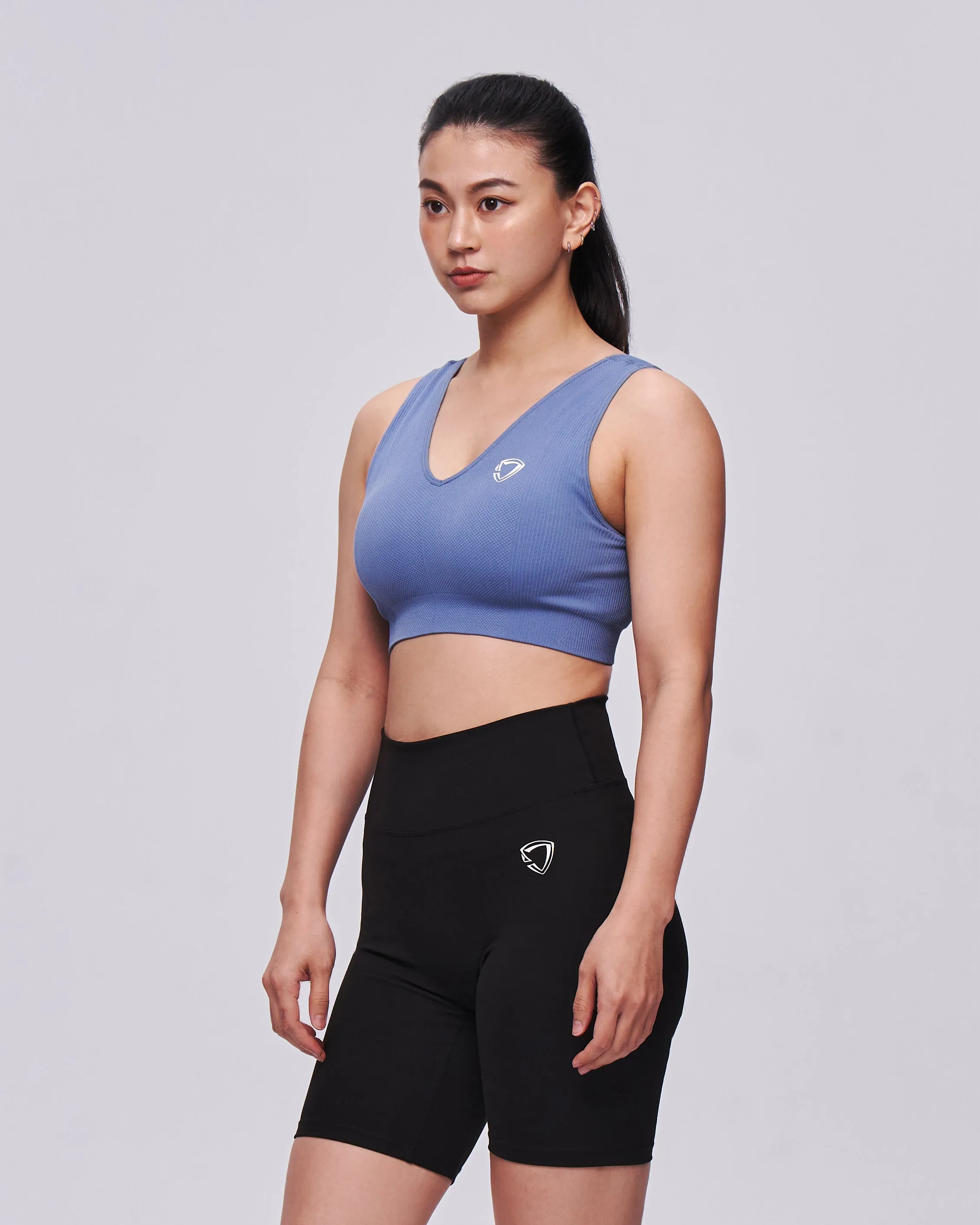 V-Neck Seamless Sports Bra