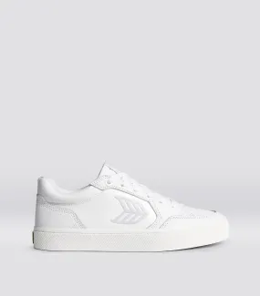 VALLELY White Leather Ice Logo Sneaker Women