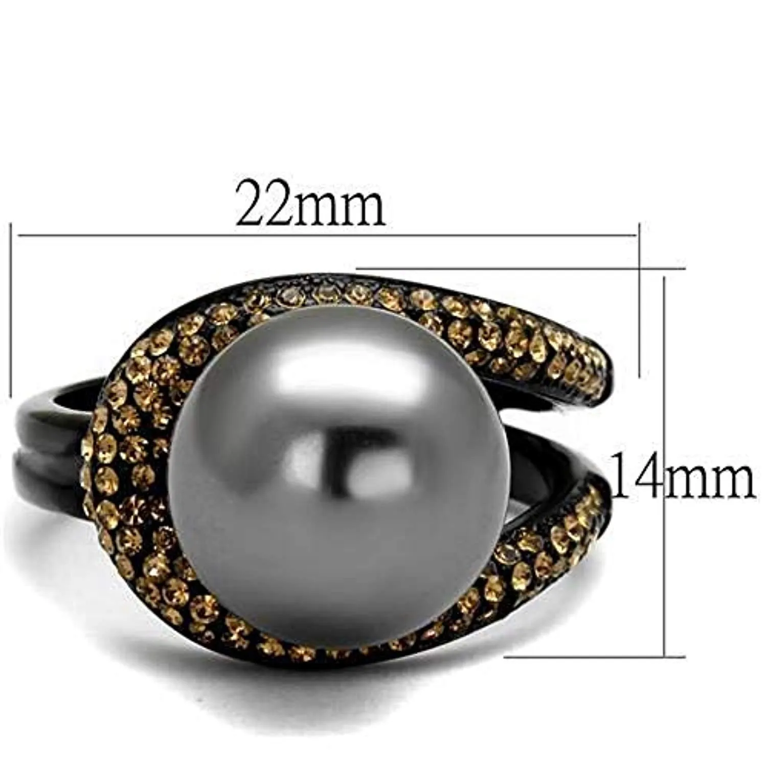 WildKlass Stainless Steel Ring IP Women Synthetic Gray